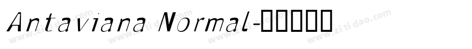 Antaviana Normal字体转换